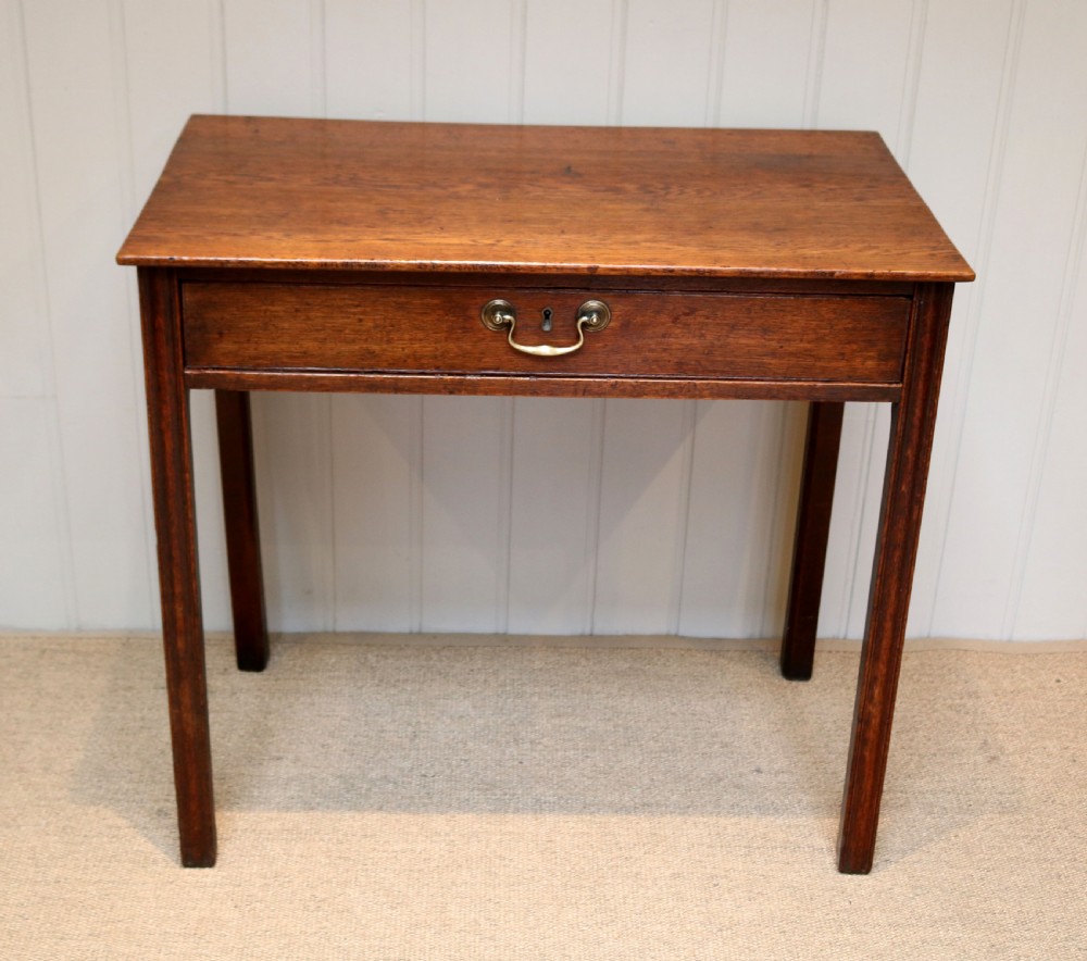 George III Solid Oak Side Table View IX