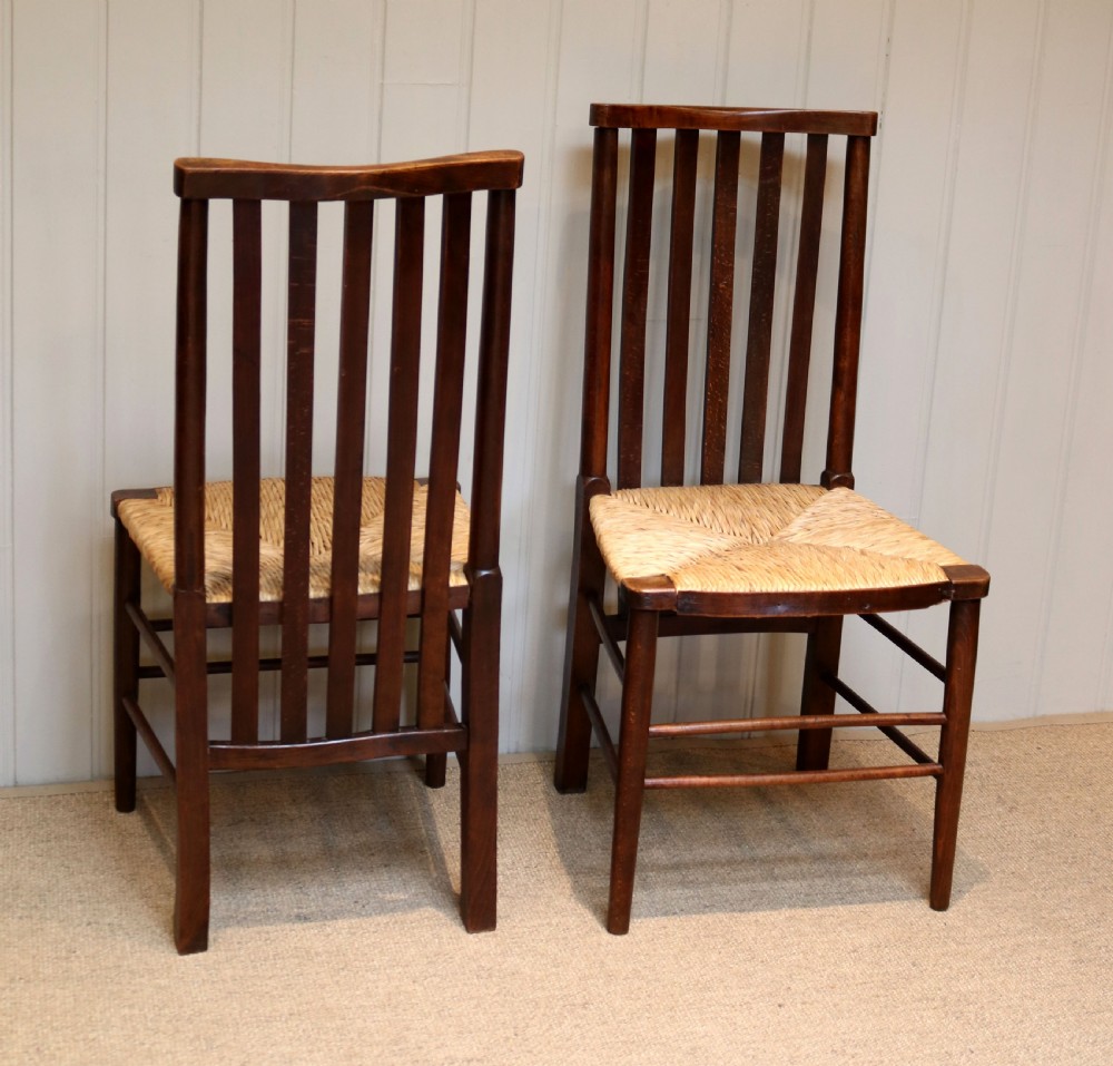 Pair Of Arts And Crafts Beech Framed Chairs  View IV