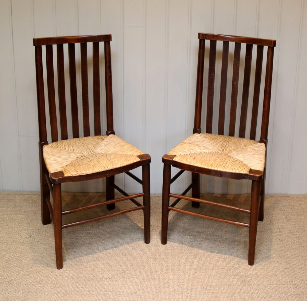 Pair Of Arts And Crafts Beech Framed Chairs  View VI