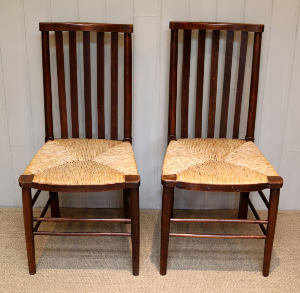 Pair Of Arts And Crafts Beech Framed Chairs  View VII