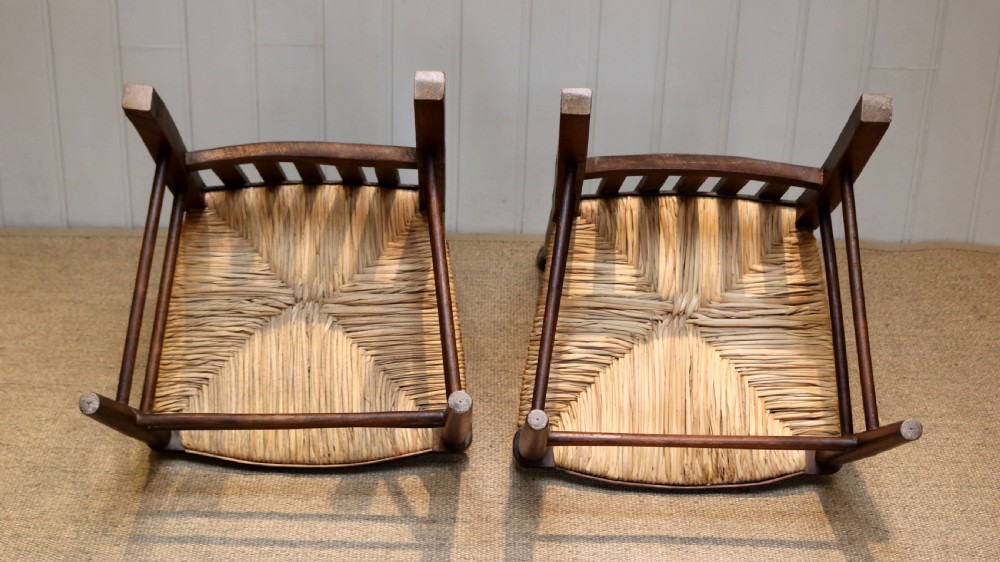 Pair Of Arts And Crafts Beech Framed Chairs  View IX