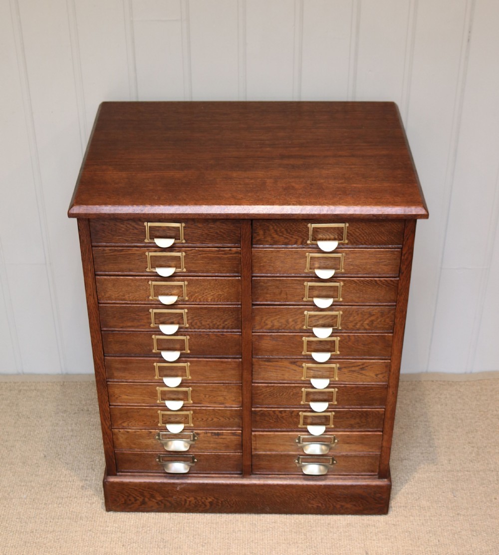 Edwardian Oak Filing Cabinet View II