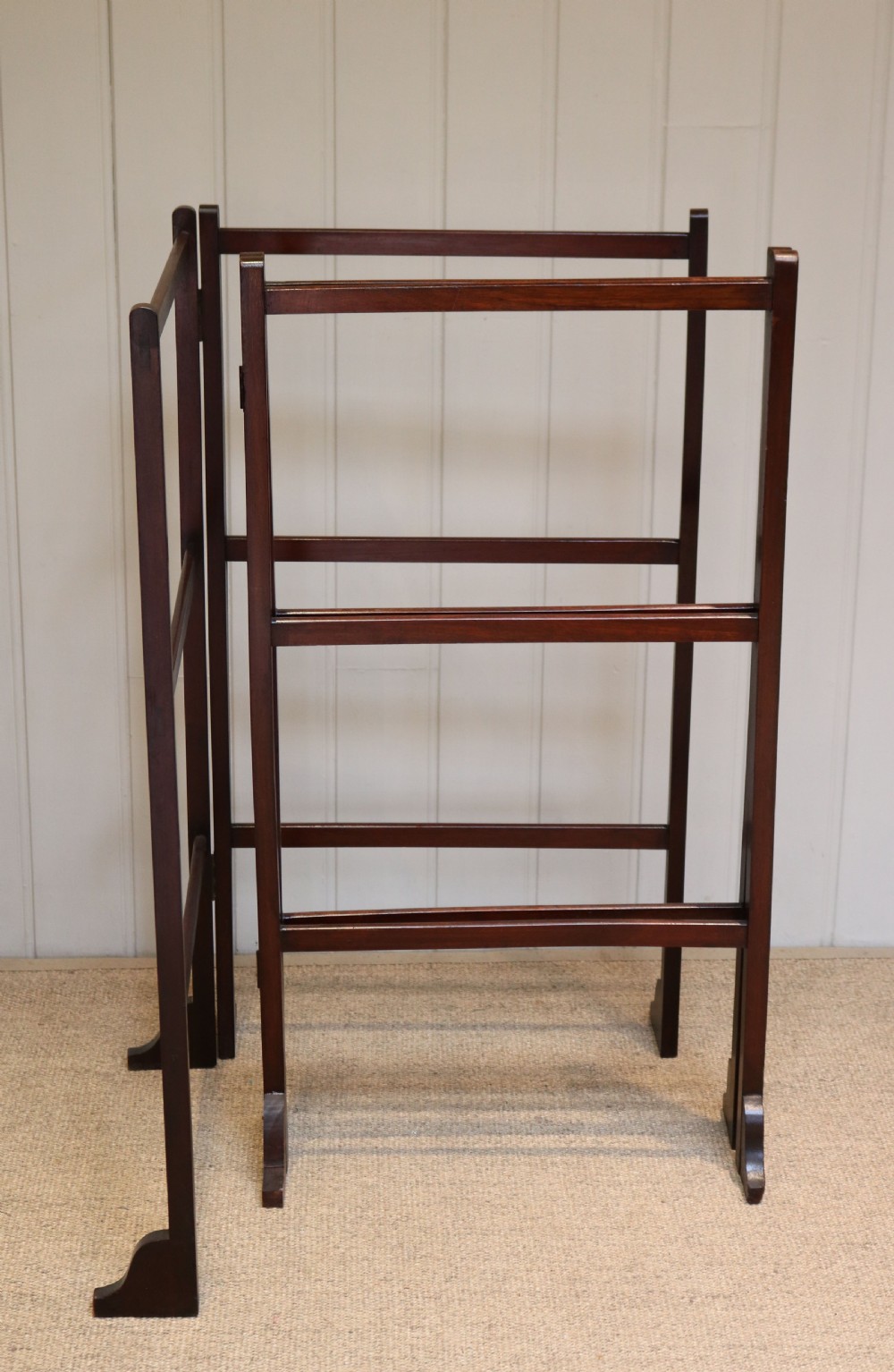 Edwardian Folding Mahogany Towel Rail 