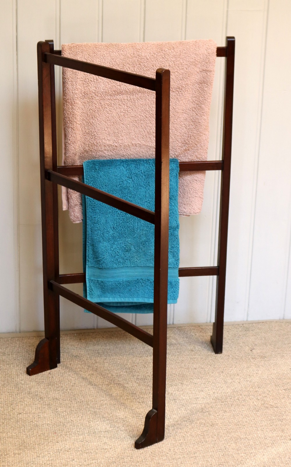 Edwardian Folding Mahogany Towel Rail  View II