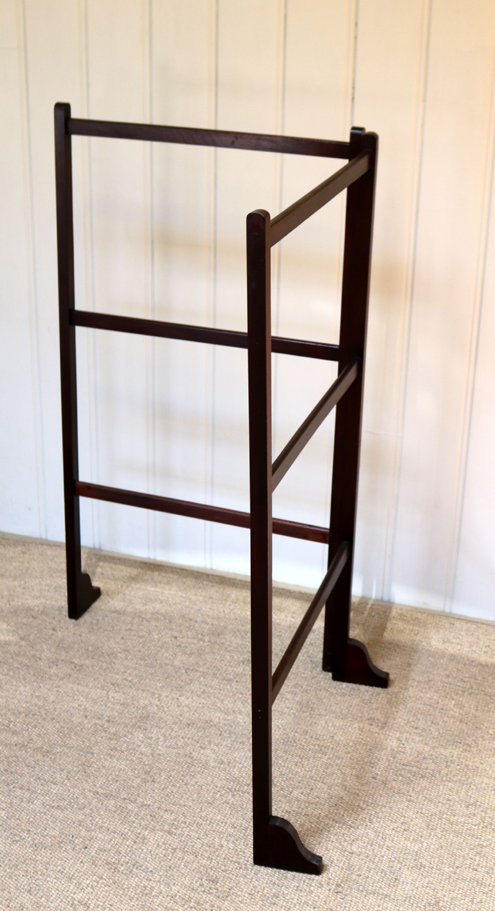 Edwardian Folding Mahogany Towel Rail  View III