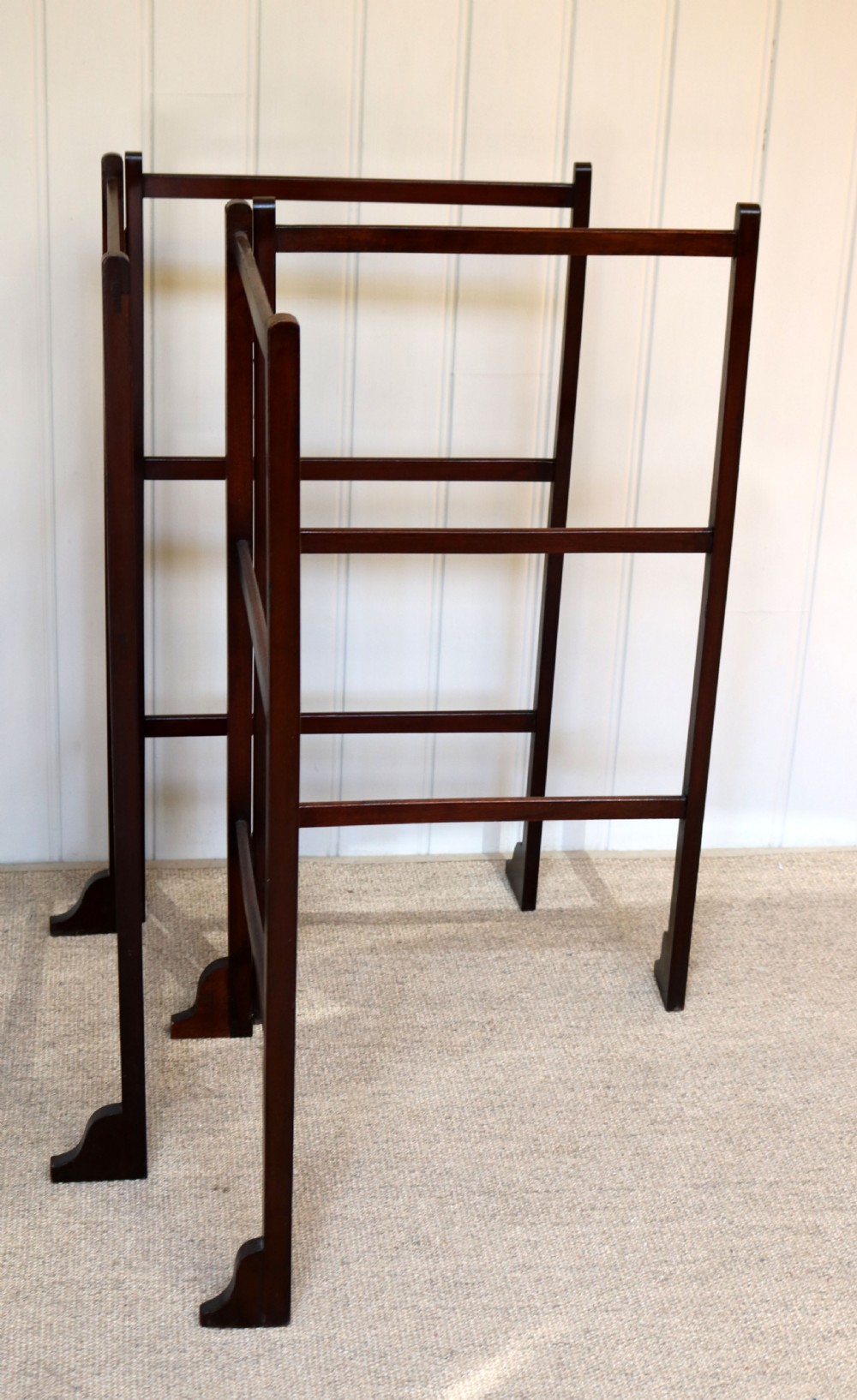 Edwardian Folding Mahogany Towel Rail  View V