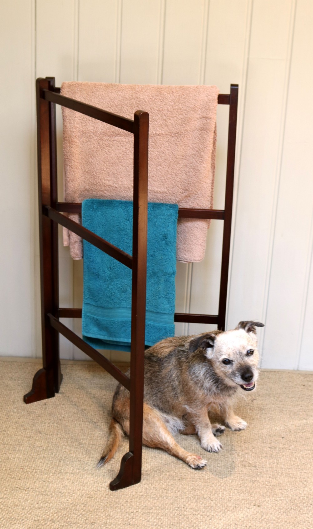 Edwardian Folding Mahogany Towel Rail  View VI
