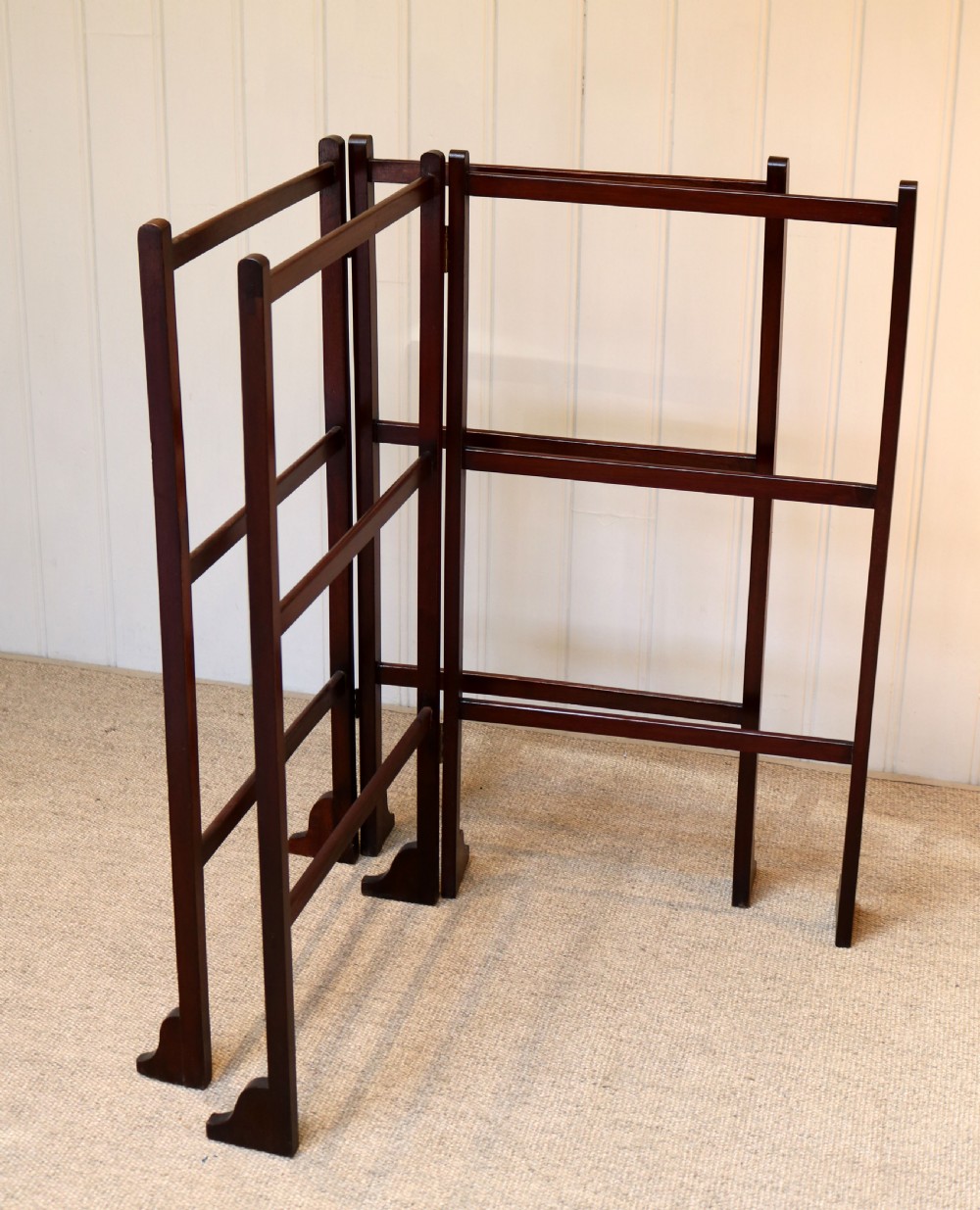 Edwardian Folding Mahogany Towel Rail  View VII