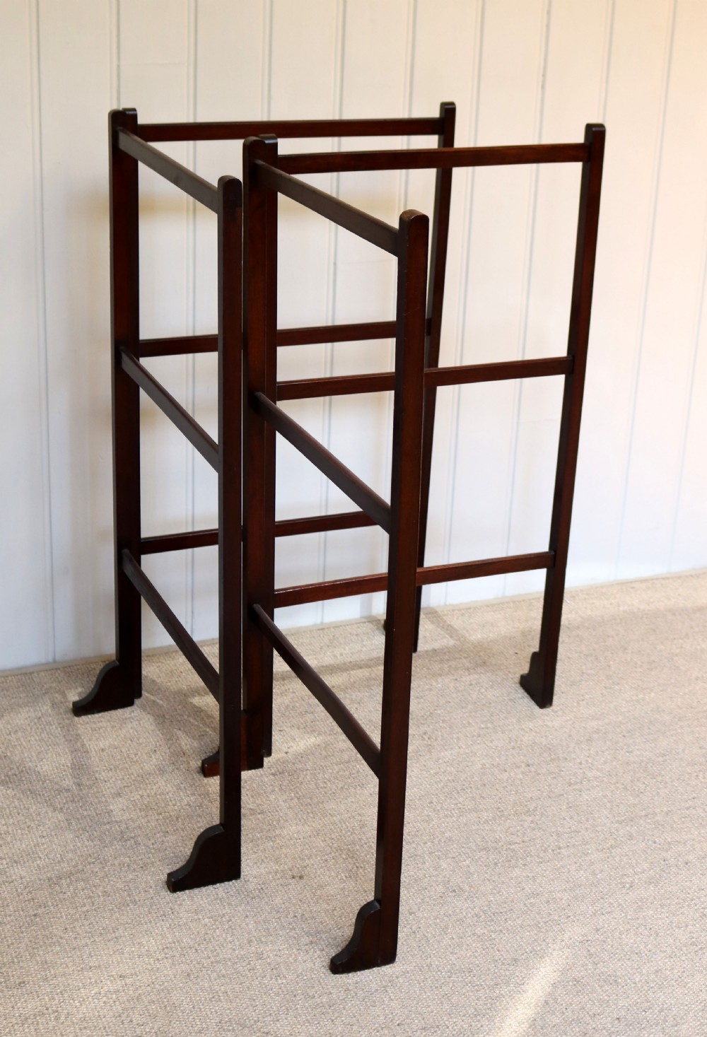 Edwardian Folding Mahogany Towel Rail  View VIII