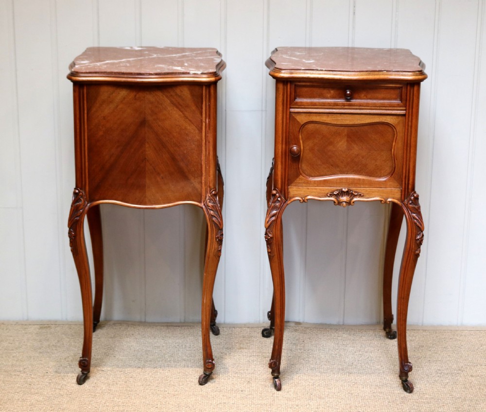 Pair Of French Walnut Bedside Cabinets View VIII
