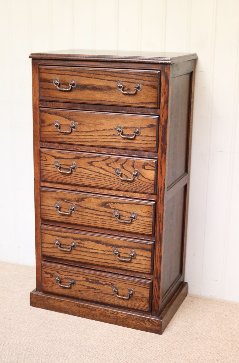 Tall Oak Chest Of Drawers  View VII