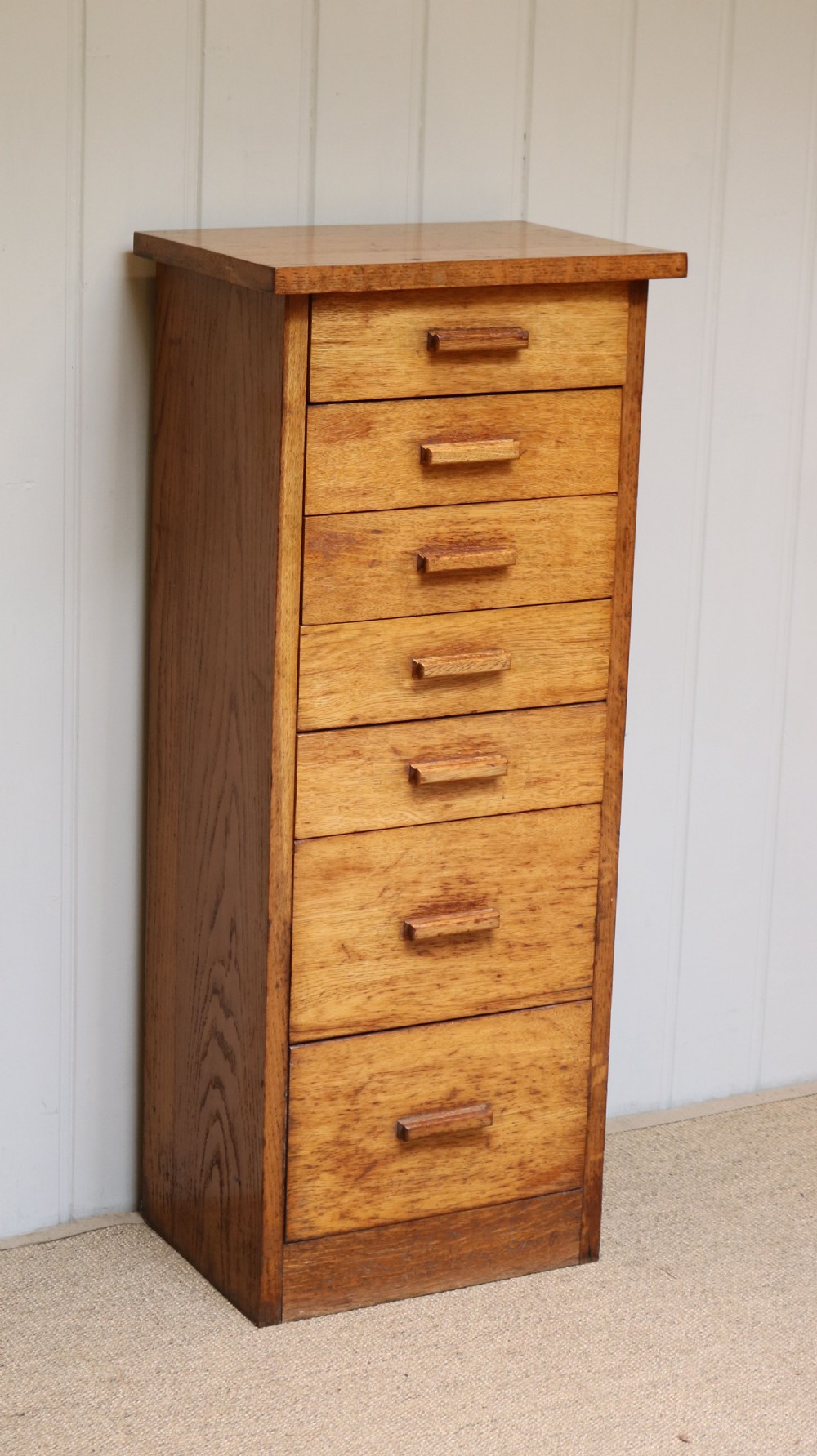 Tall Light Oak Chest Of Drawers  View V