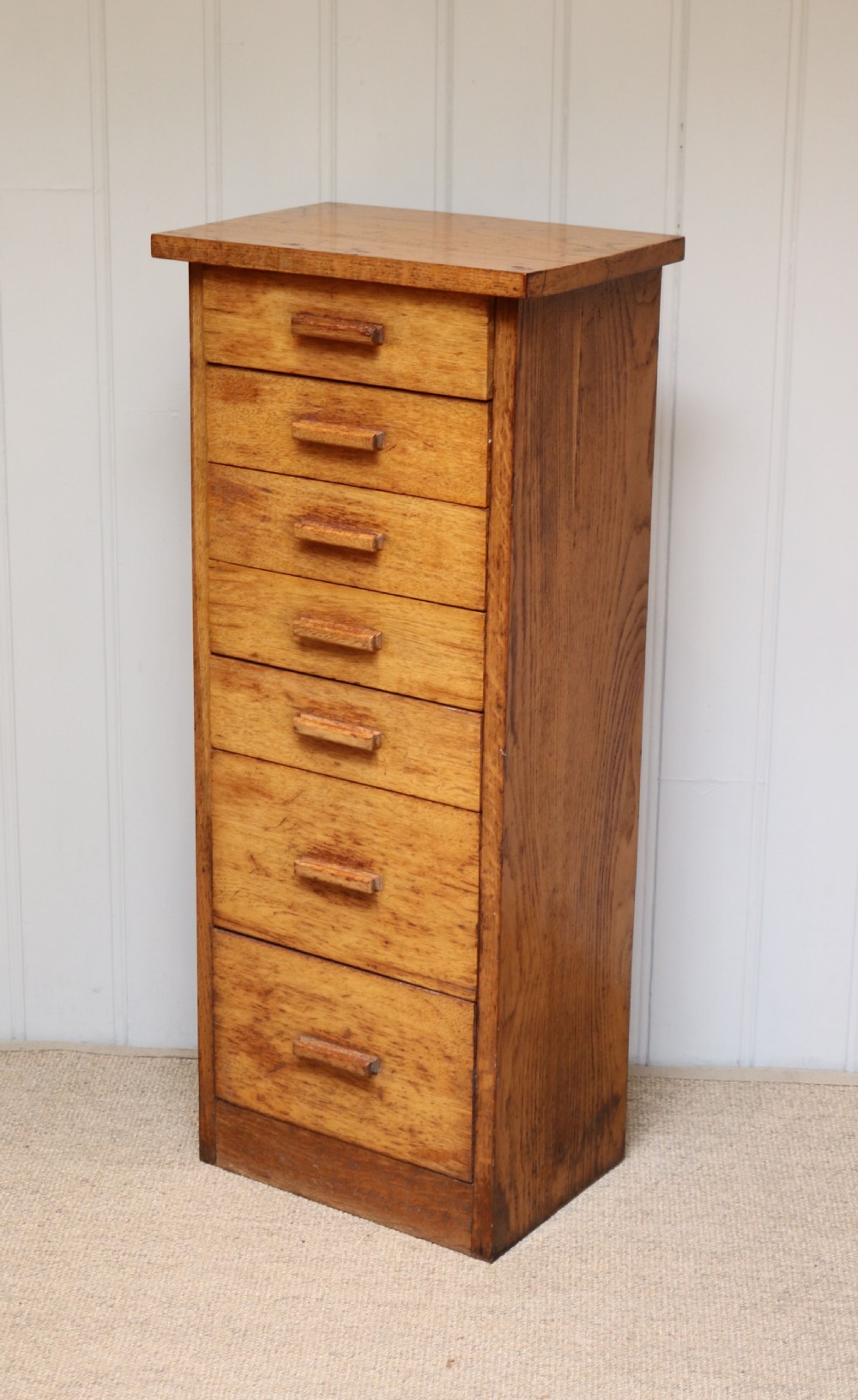 Tall Light Oak Chest Of Drawers  View VI