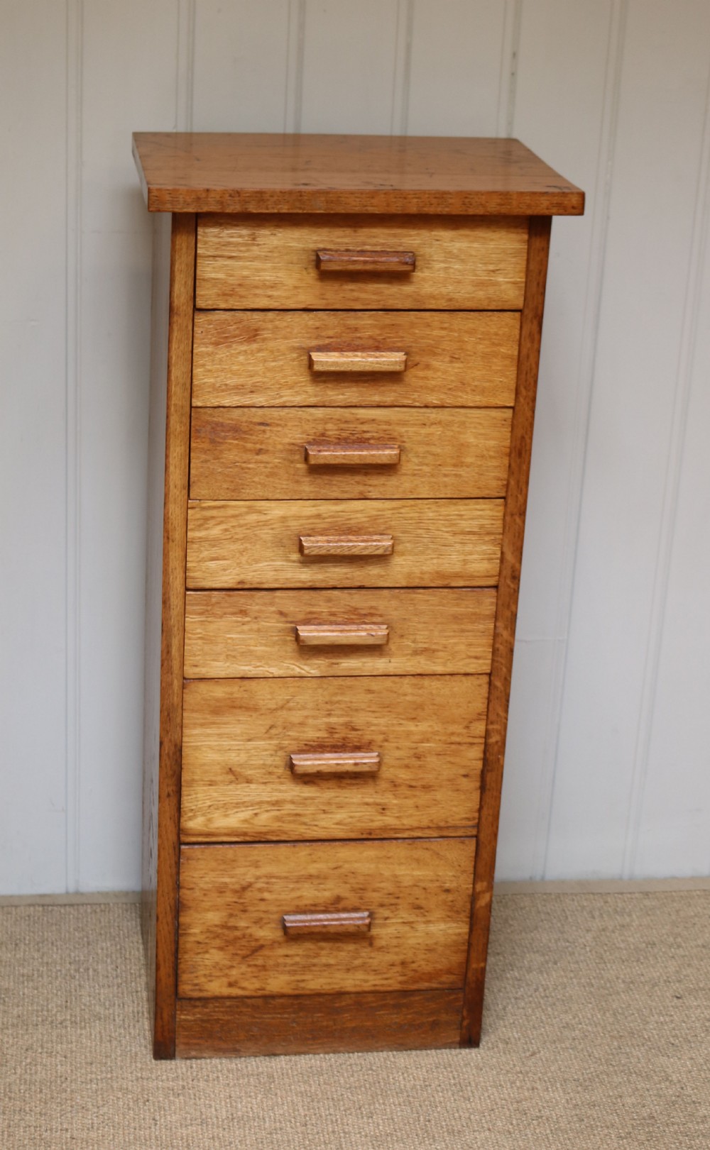 Tall Light Oak Chest Of Drawers  View VIII