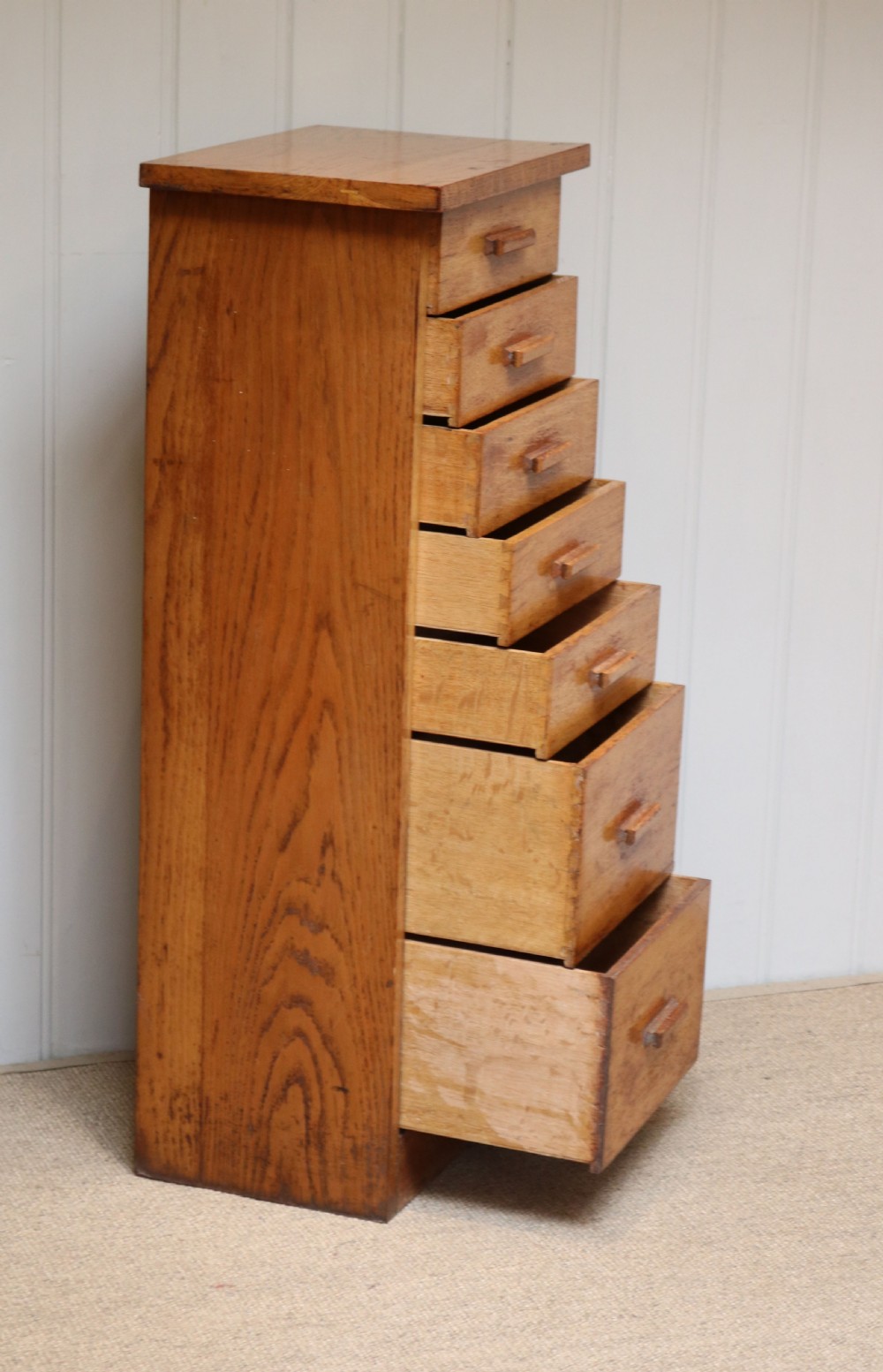 Tall Light Oak Chest Of Drawers  View IX