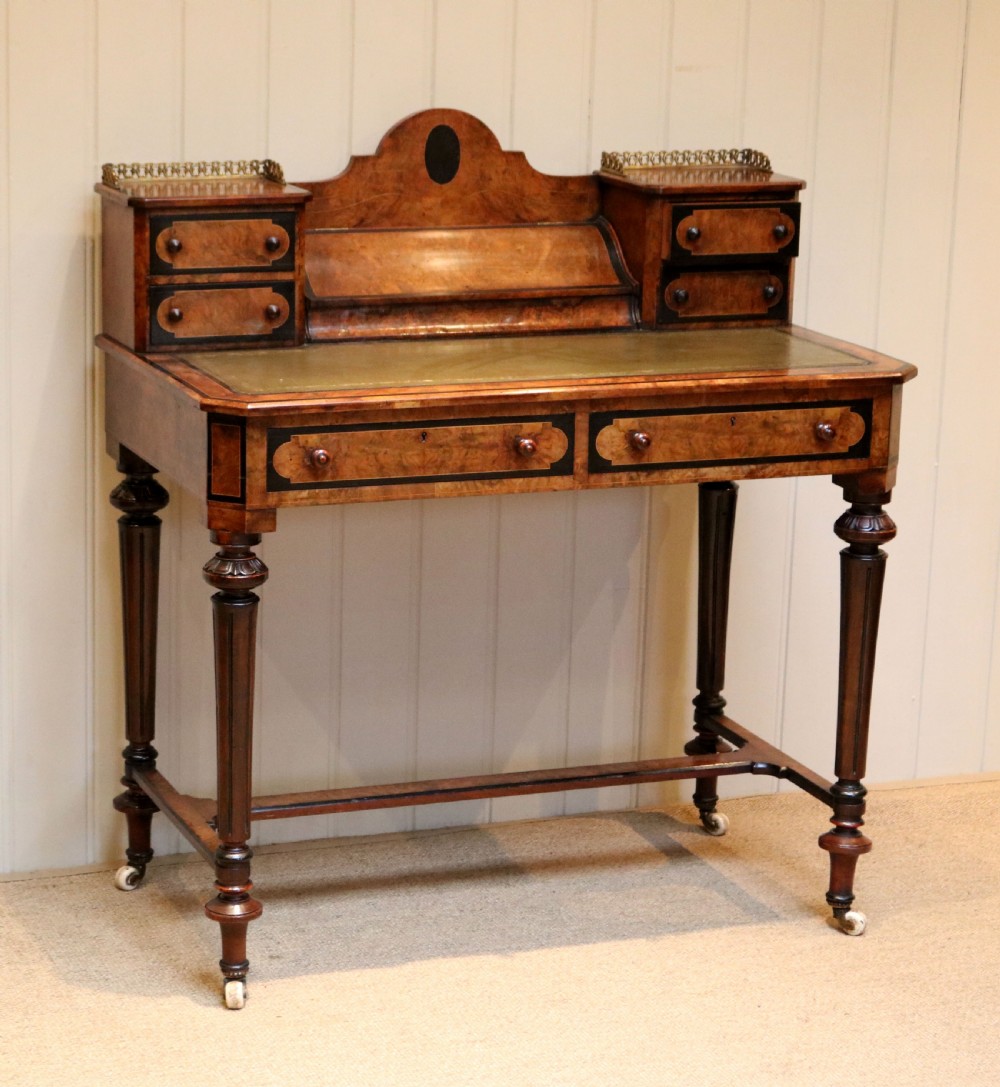 Victorian Burr Walnut Ladies Writing Desk View III