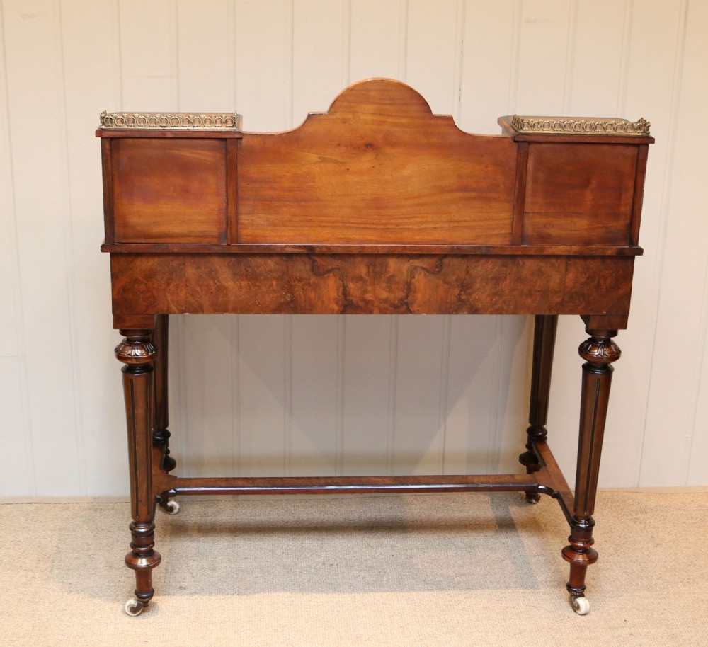 Victorian Burr Walnut Ladies Writing Desk View VIII