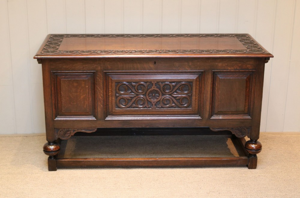 Carved Oak Coffer View II