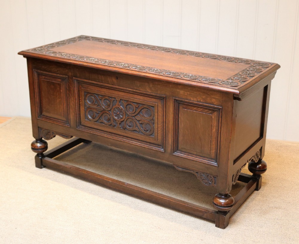 Carved Oak Coffer View V