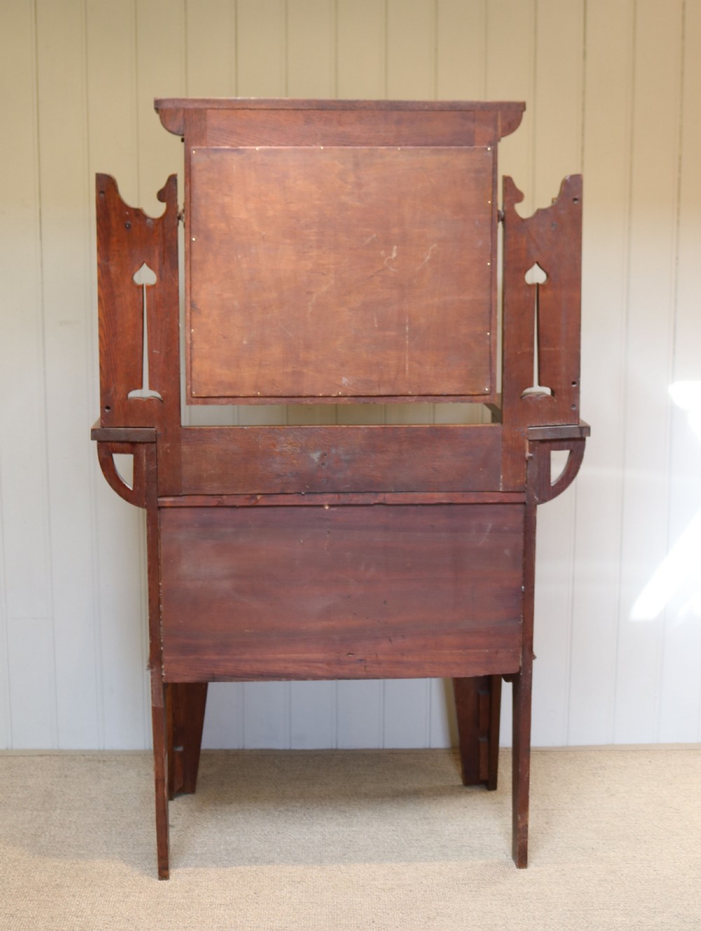 Solid Oak Arts And Crafts Dressing Chest View IX