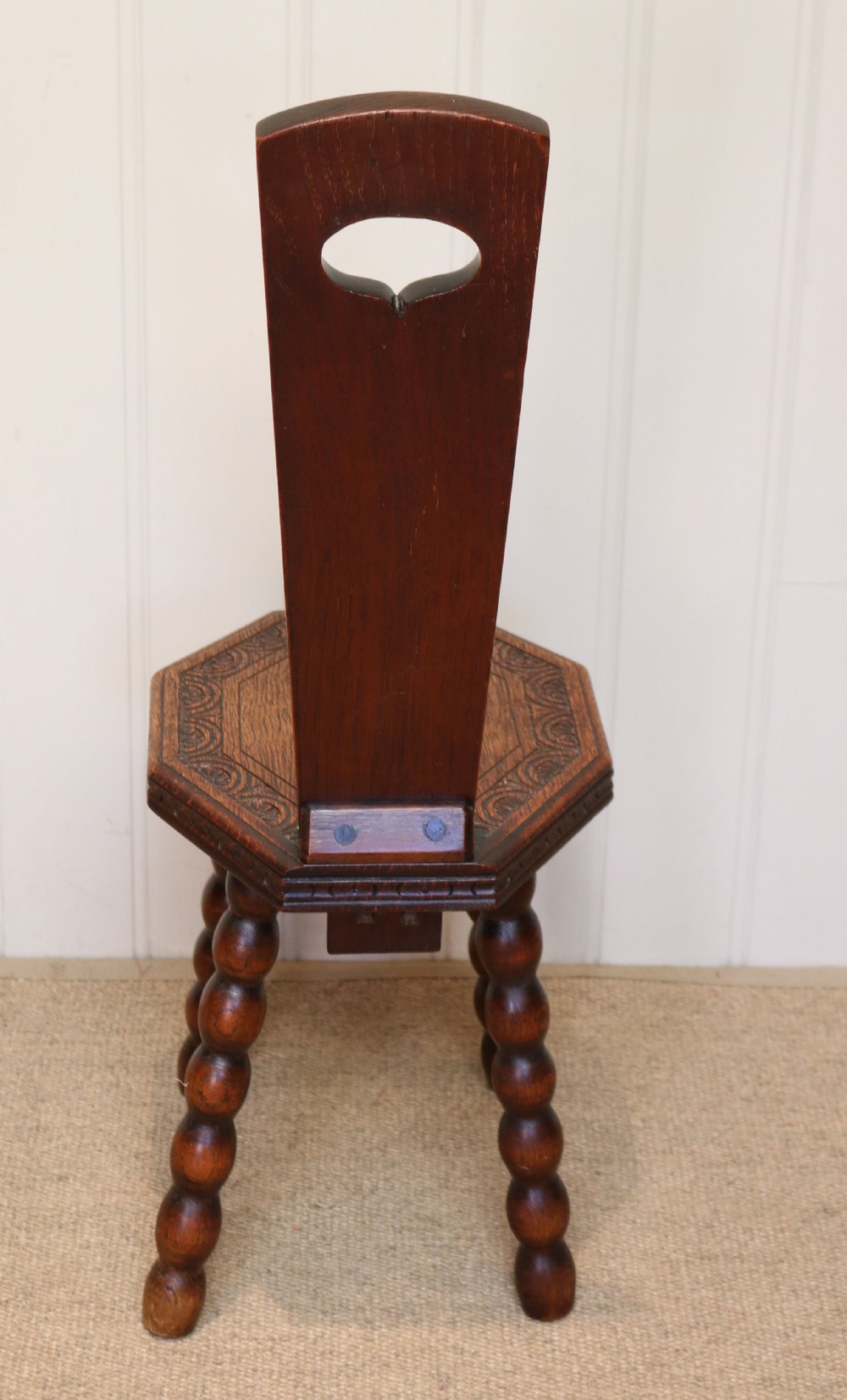 Carved Oak Spinning Chair  View VII