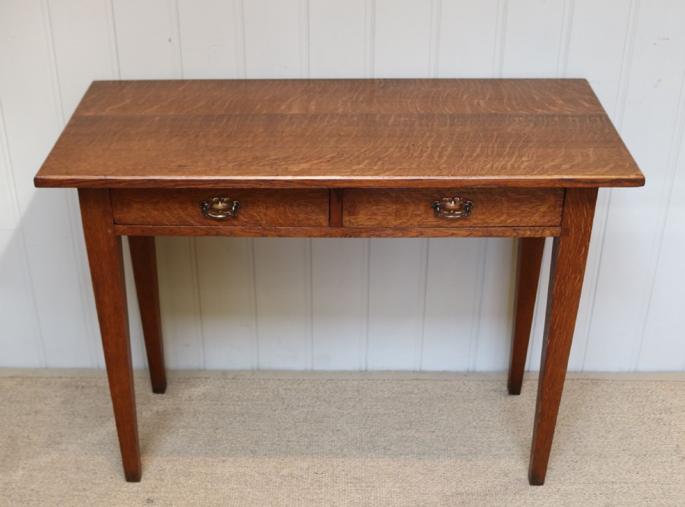 Arts And Crafts Low Oak Side Table 