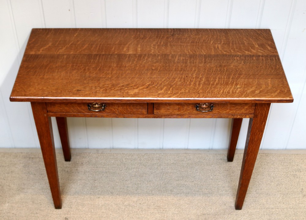 Arts And Crafts Low Oak Side Table  View IV
