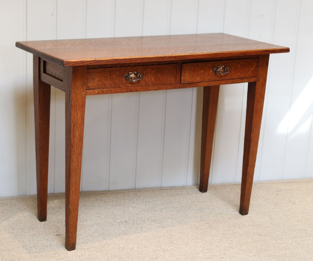 Arts And Crafts Low Oak Side Table  View VII