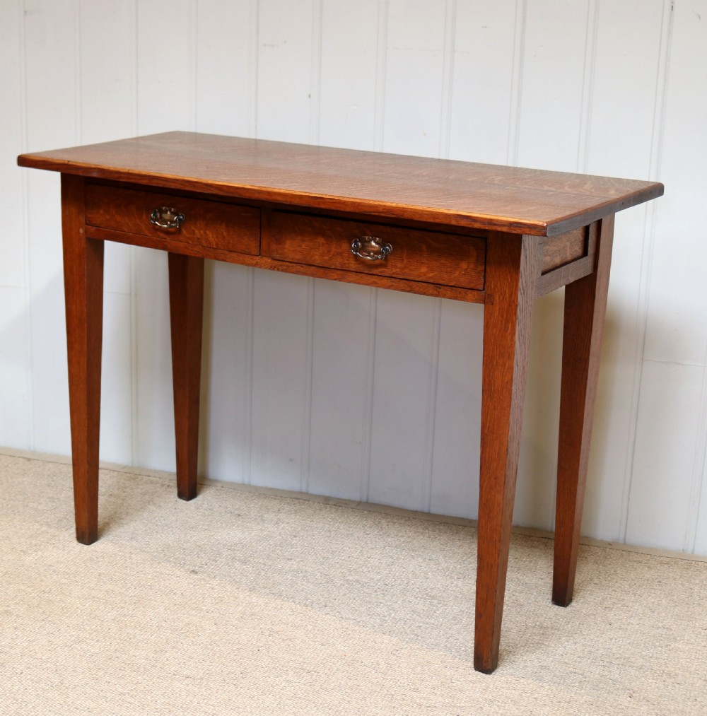Arts And Crafts Low Oak Side Table  View VIII
