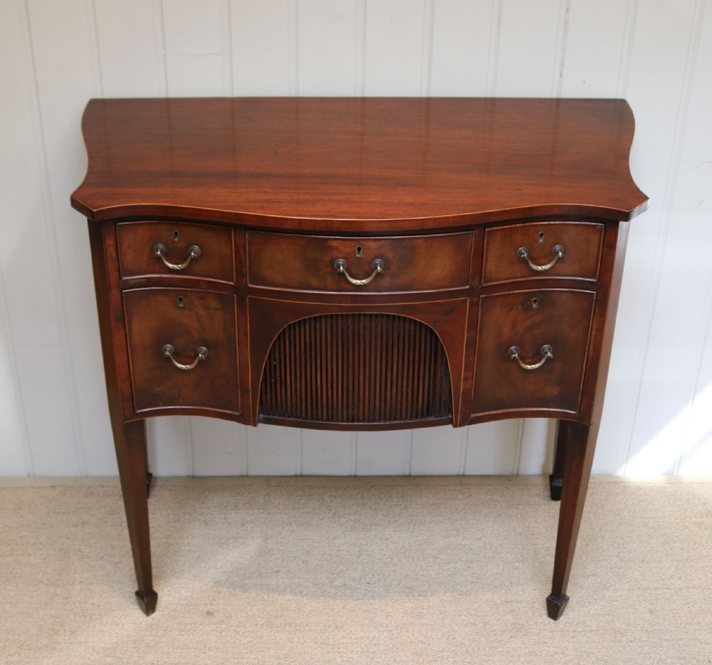 Mahogany Serpentine Front Side Cabinet  View III