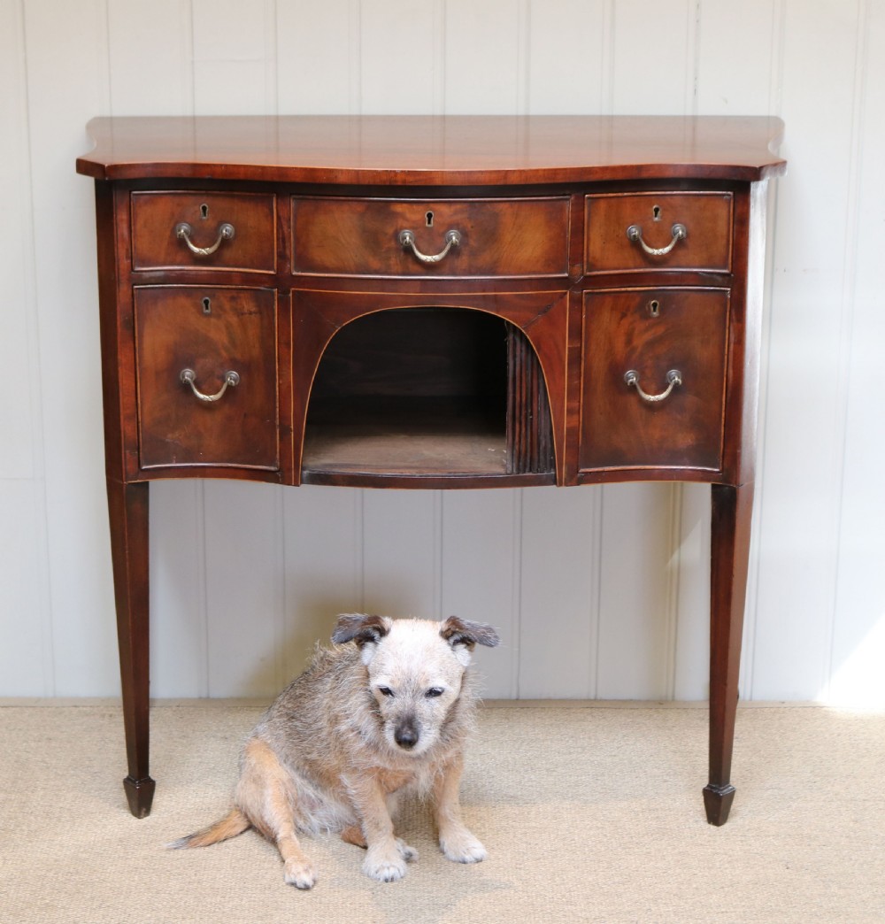 Mahogany Serpentine Front Side Cabinet  View IV