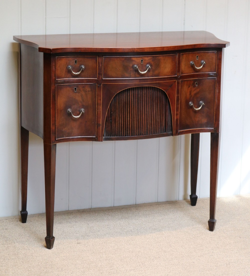 Mahogany Serpentine Front Side Cabinet  View VI