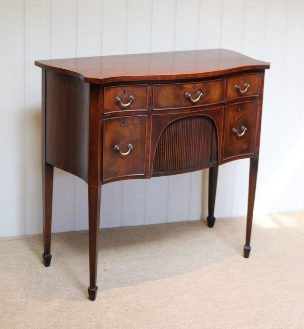 Mahogany Serpentine Front Side Cabinet  View VII