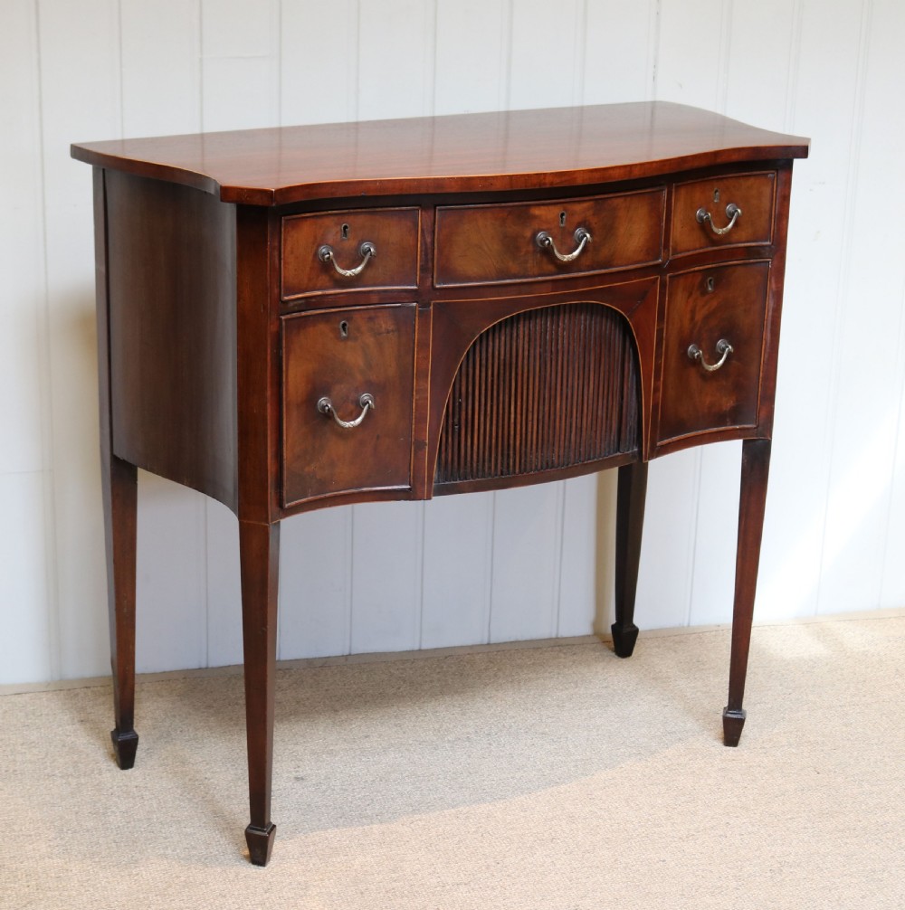 Mahogany Serpentine Front Side Cabinet  View IX