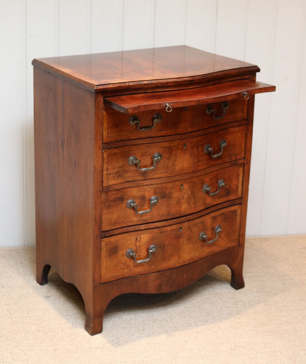 Small Proportioned Walnut Chest Of Drawers View IV