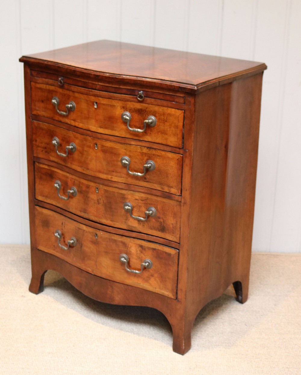 Small Proportioned Walnut Chest Of Drawers View VI