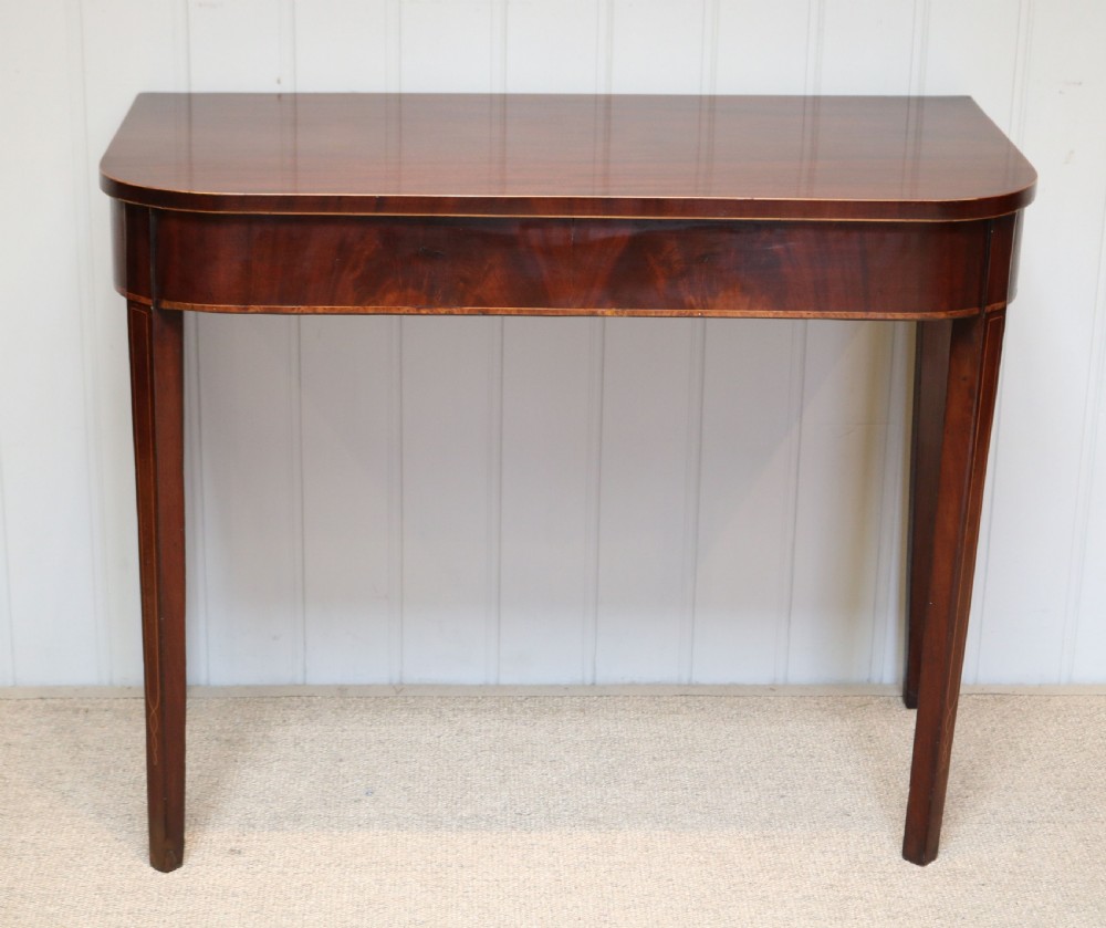 Georgian Mahogany D End Side Table