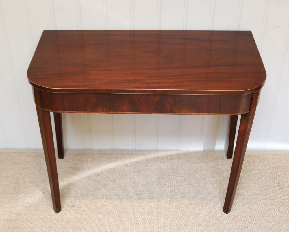Georgian Mahogany D End Side Table View II