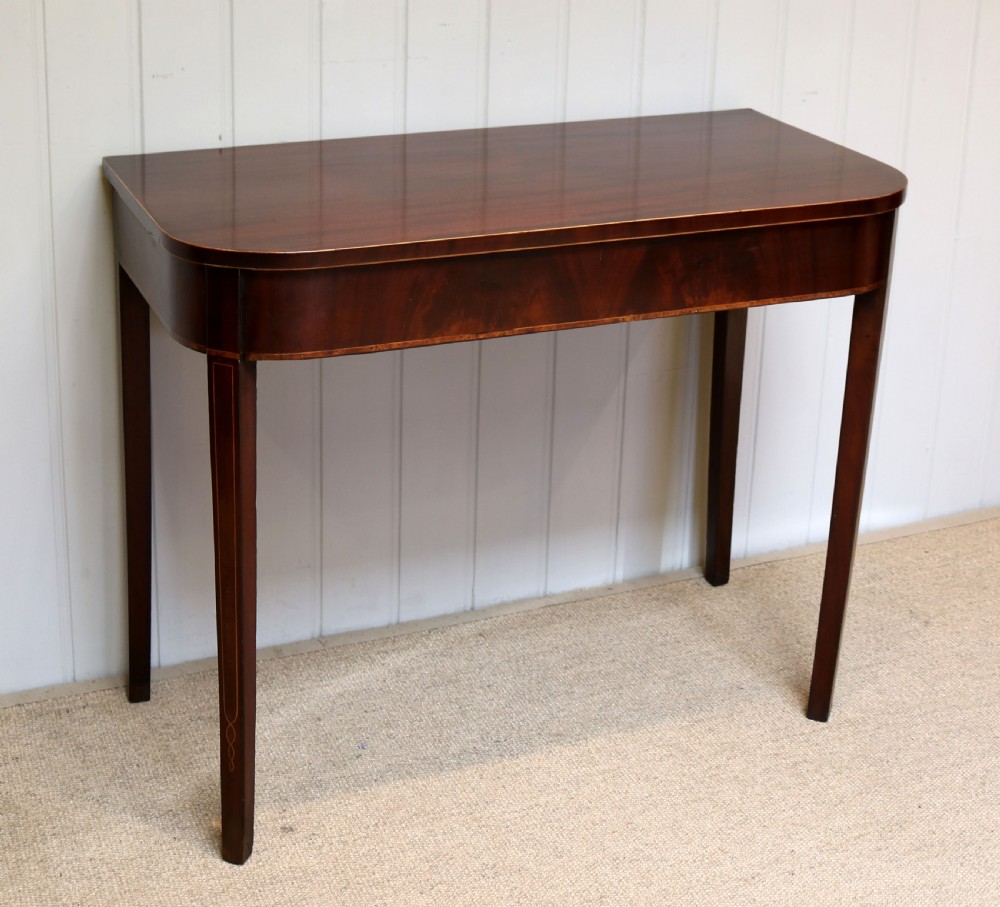 Georgian Mahogany D End Side Table View III