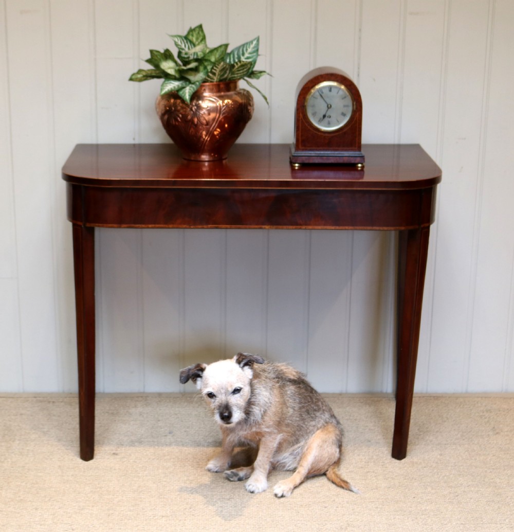 Georgian Mahogany D End Side Table View V