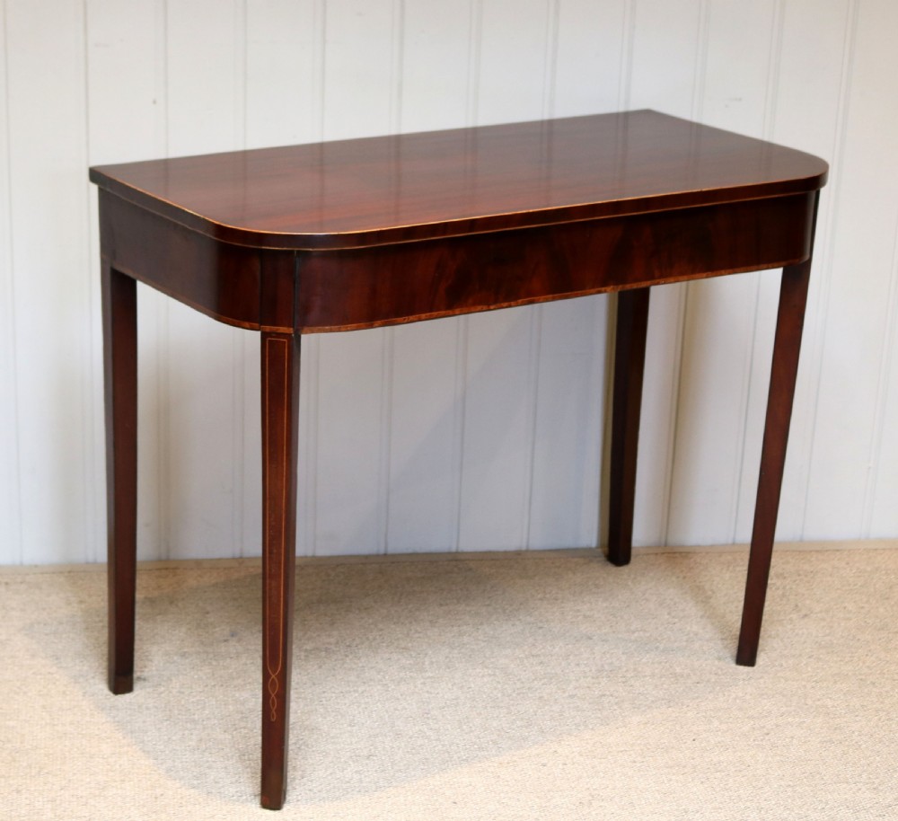 Georgian Mahogany D End Side Table View VI