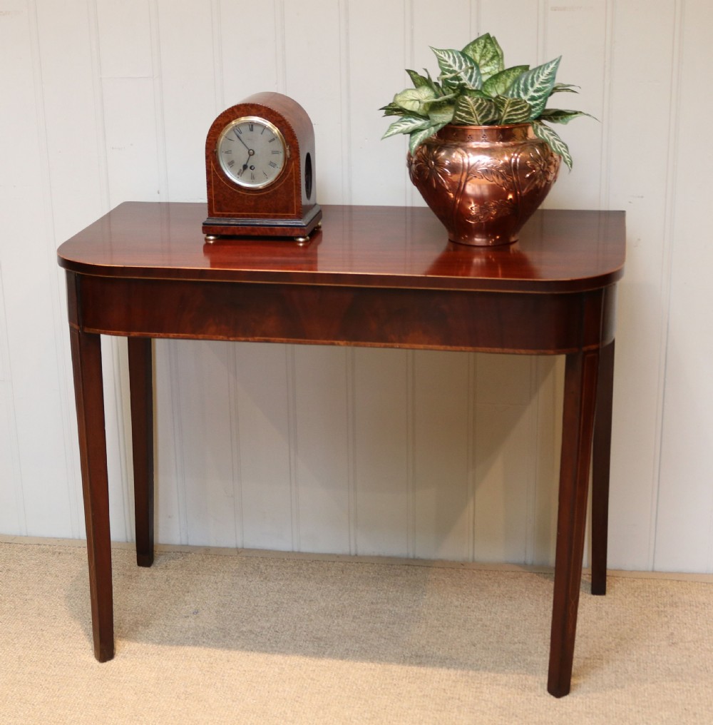 Georgian Mahogany D End Side Table View VIII