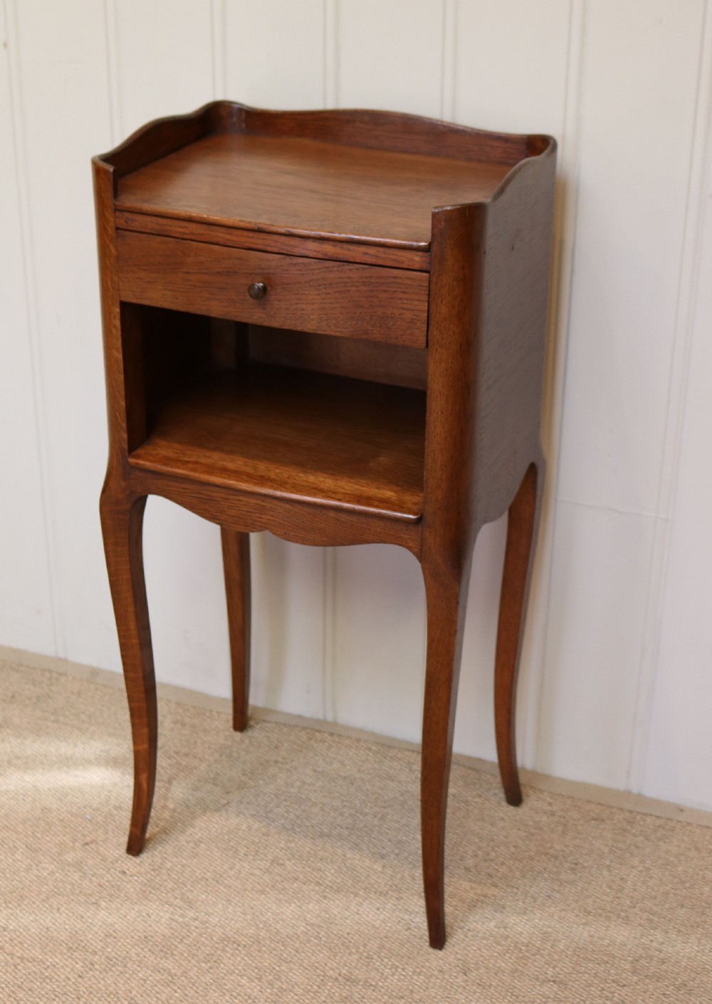 French Oak Bedside Cabinet View III
