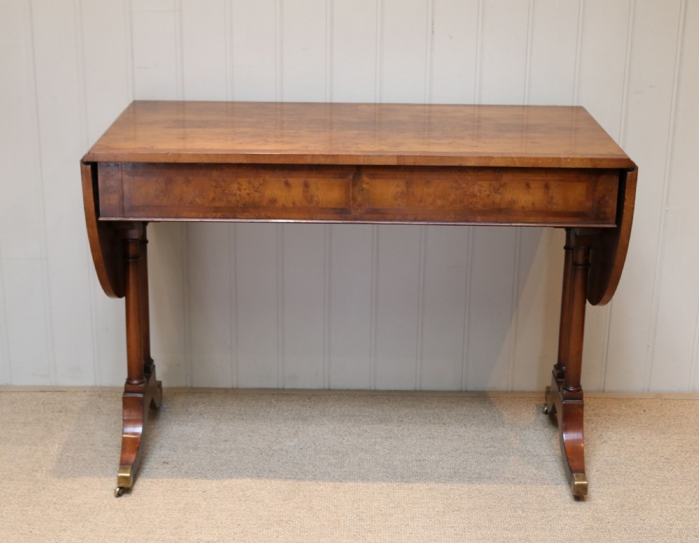 Figured Yew Wood Sofa Table  View V