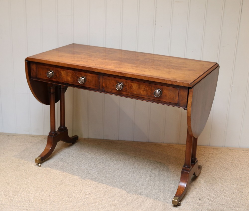 Figured Yew Wood Sofa Table  View VI