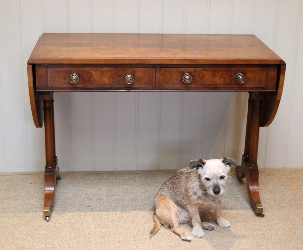 Figured Yew Wood Sofa Table  View IX
