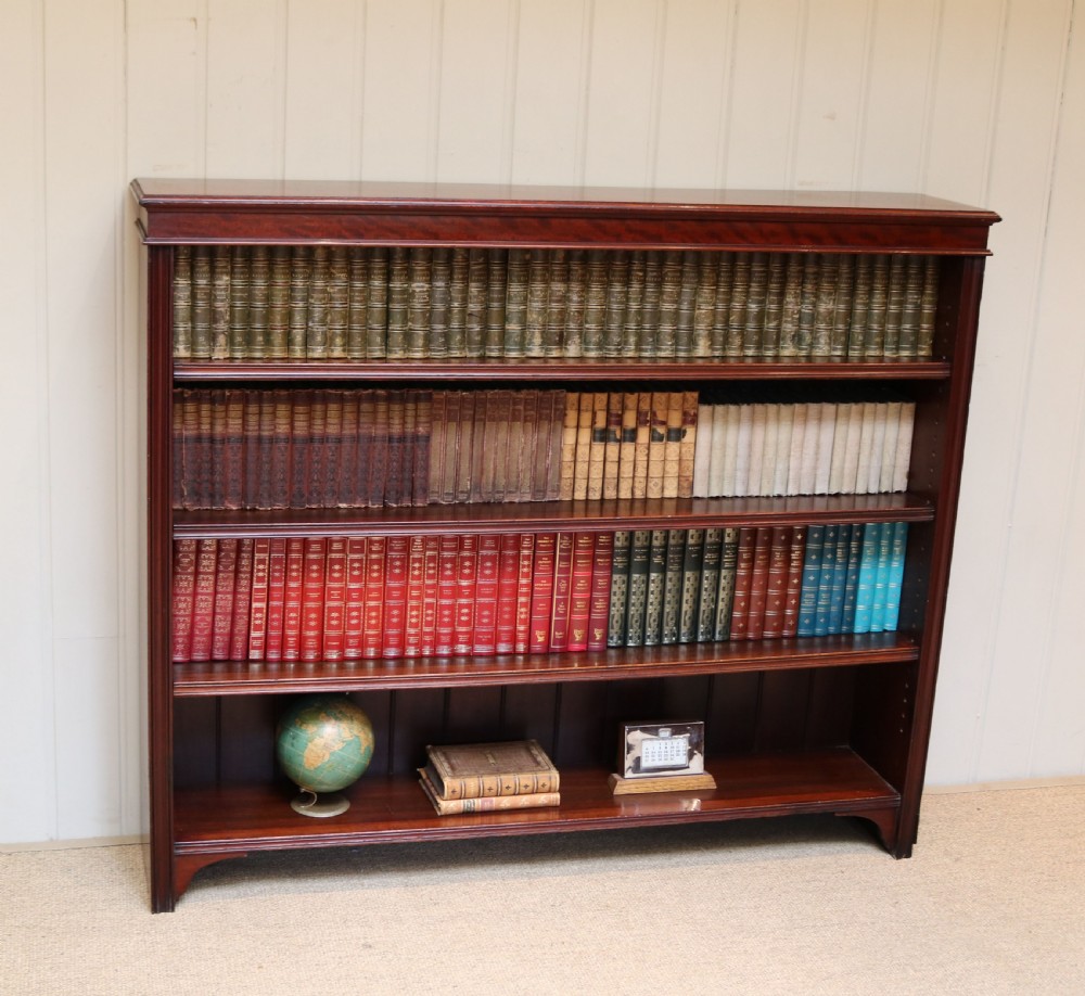 Late Victorian Mahogany Open Bookcase