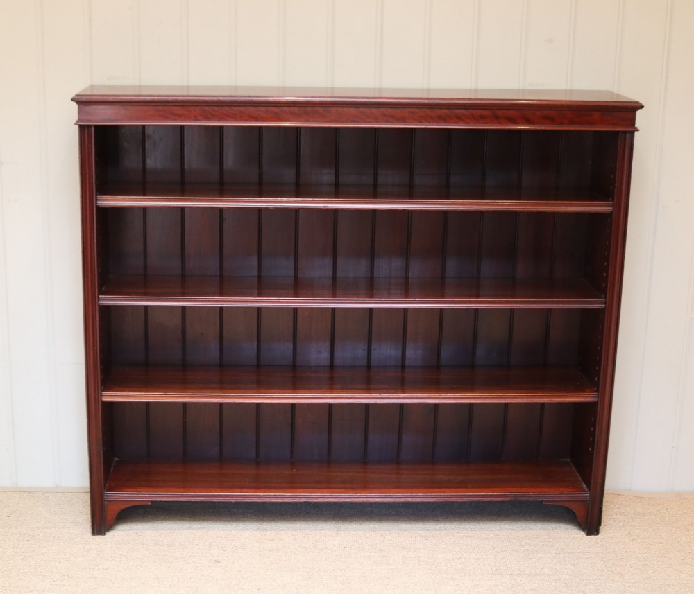 Late Victorian Mahogany Open Bookcase View II