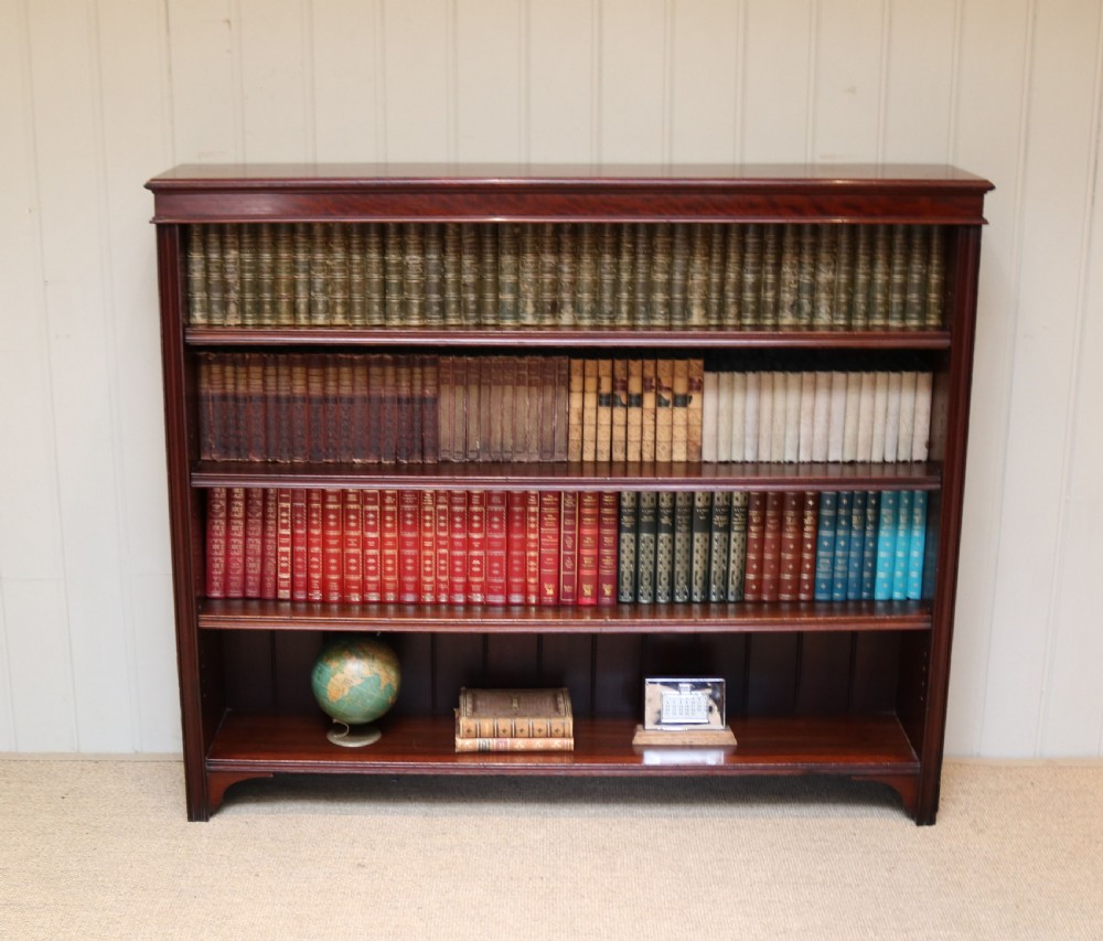 Late Victorian Mahogany Open Bookcase View III