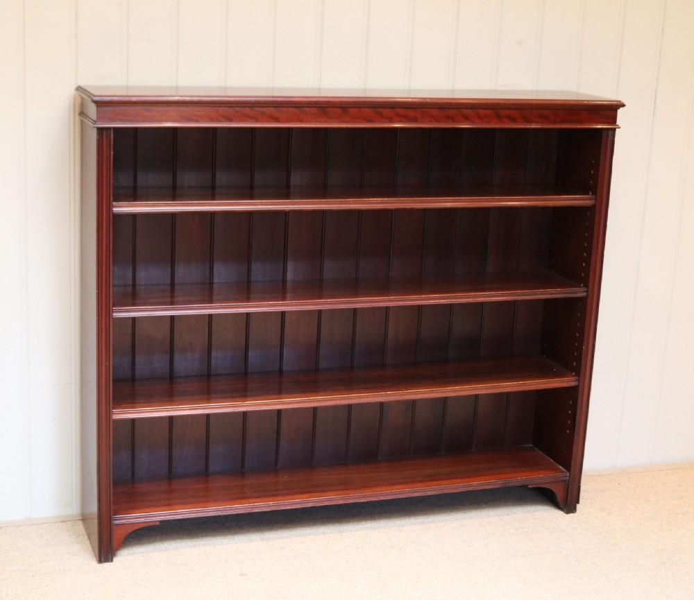 Late Victorian Mahogany Open Bookcase View IV
